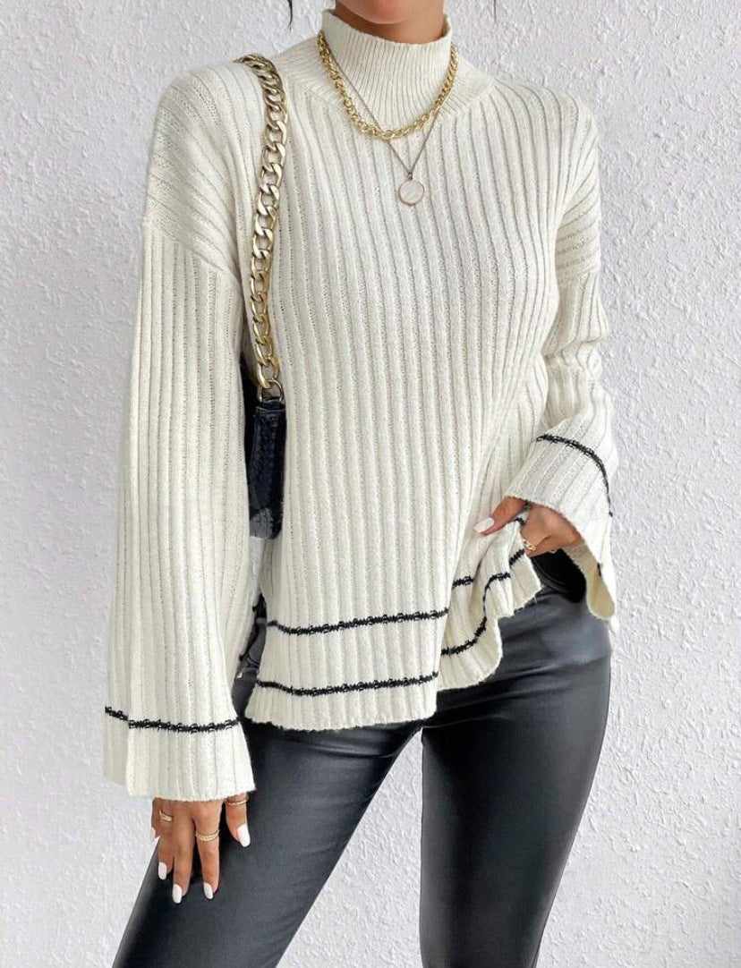 Alison | Women's Turtleneck Ribbed Sweater