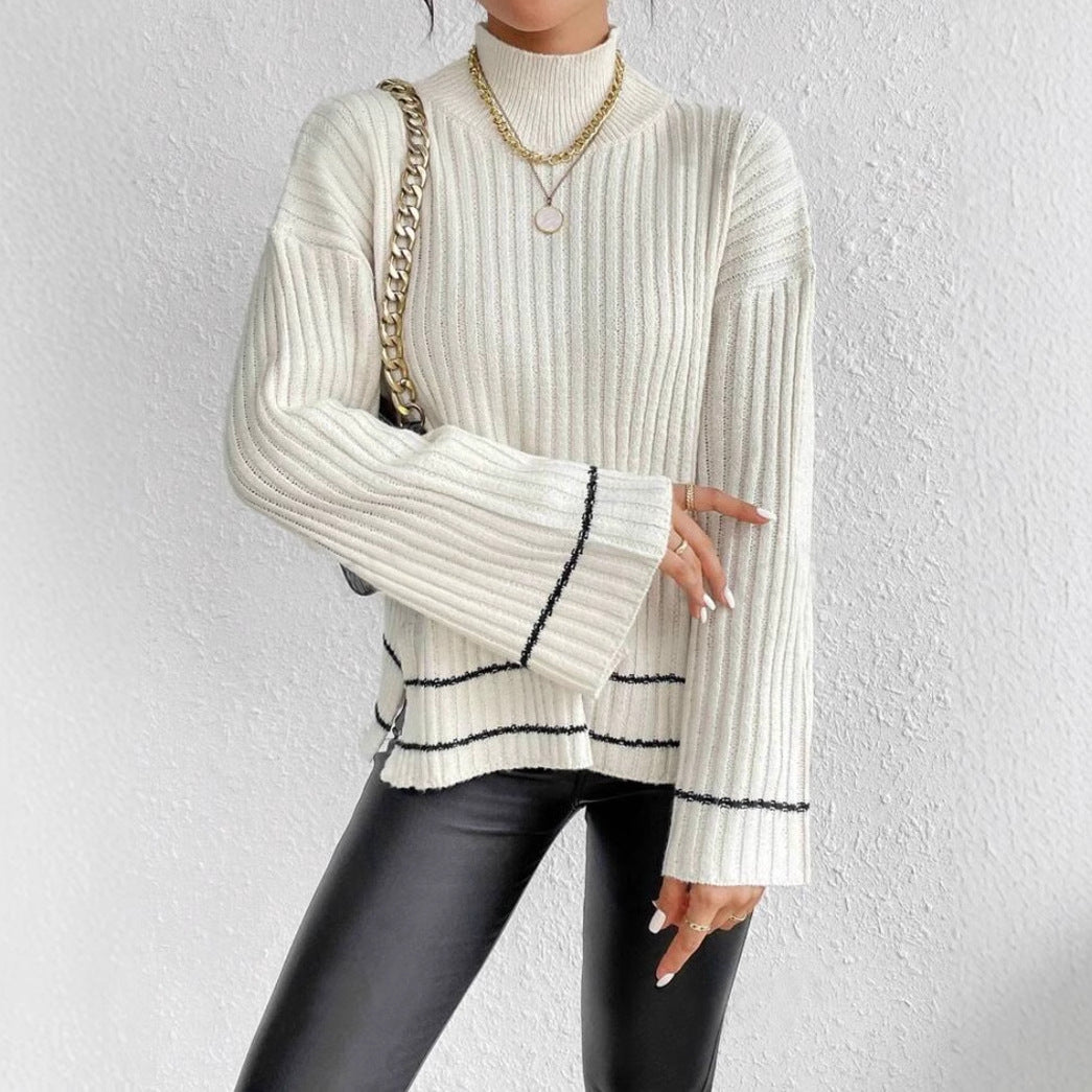 Alison | Women's Turtleneck Ribbed Sweater